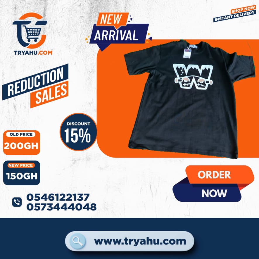 Authentic Heavy Cotton Men’s T-Shirts | Premium Quality | Tryahu Ghana